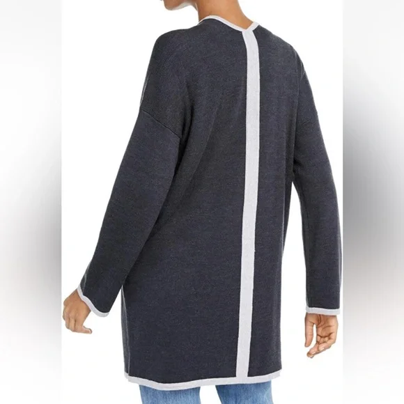 Eileen Fisher merino wool cardigan long duster versatile sustainable womens sz M - Picture 2 of 12